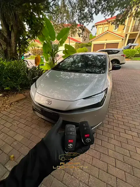 Two smart keys programmed for a Toyota Prius on site